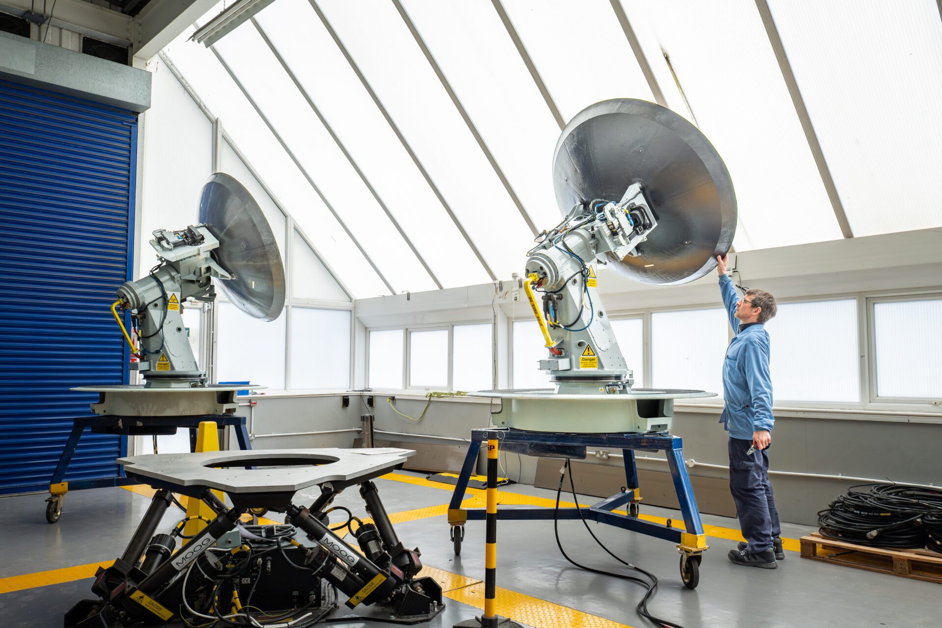 Man working on technology