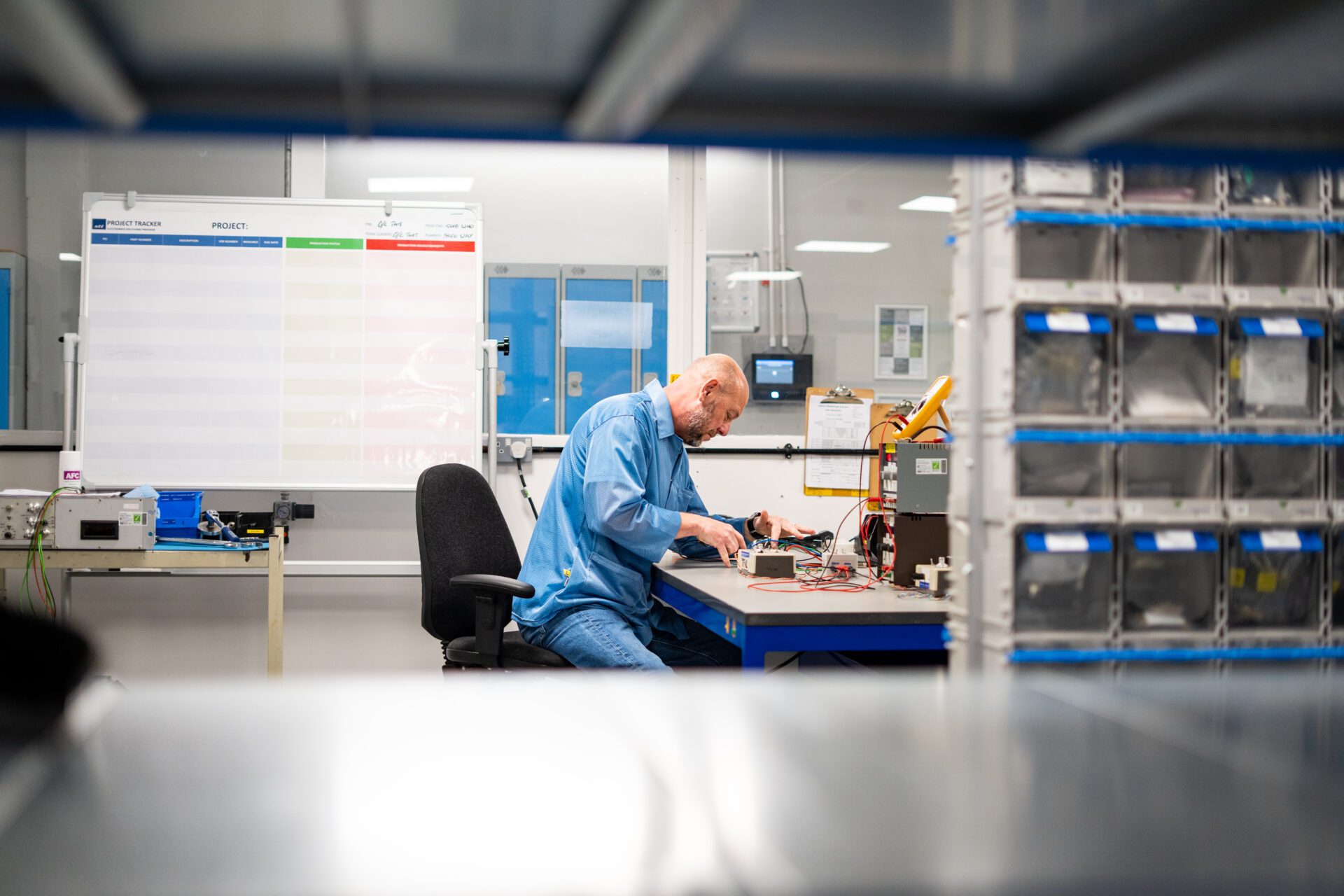 Man checking quality